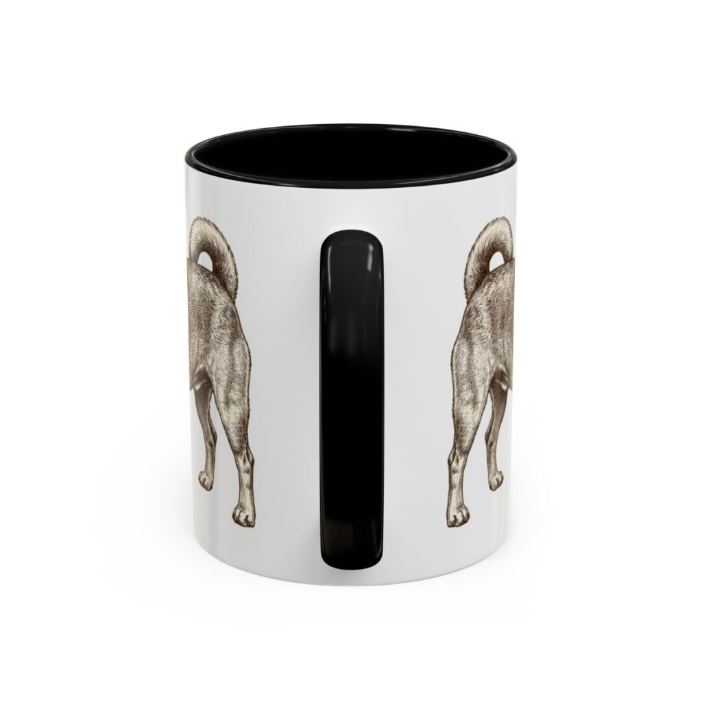 11oz Chug Mug, Black, back view