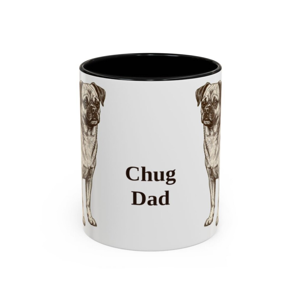 11oz-chug-mug-dad-black-front 11oz Chug Dog Dad Mug, Black, front view