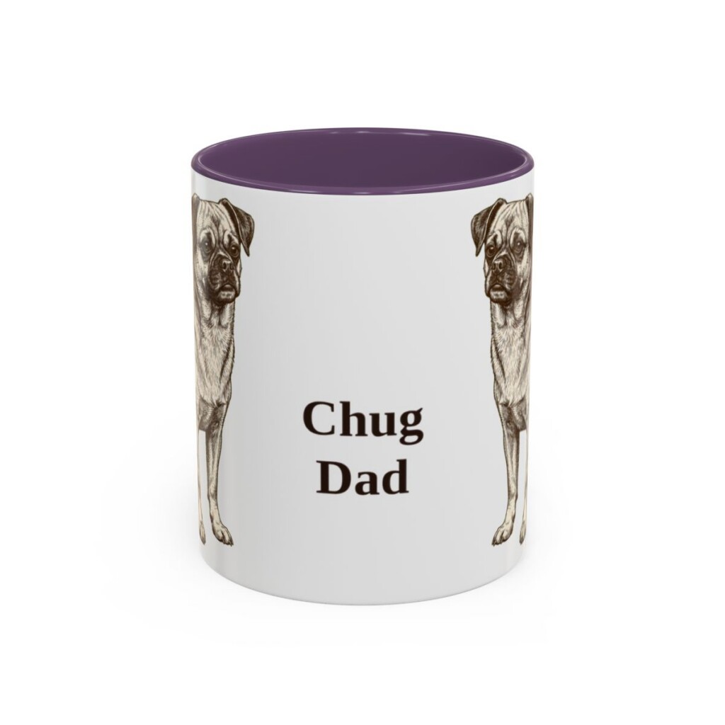 11oz-chug-mug-dad-purple 11oz Chug Dog Dad Mug, Purple, front view