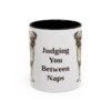 11oz Funny Chug Mug, Black, front view