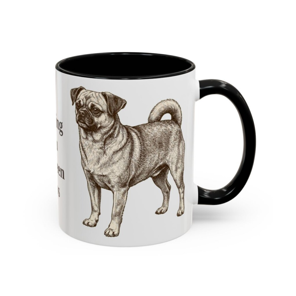 11oz Funny Chug Mug, Black, right side view