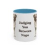 11oz Funny Chug Mug, Light Blue, front view
