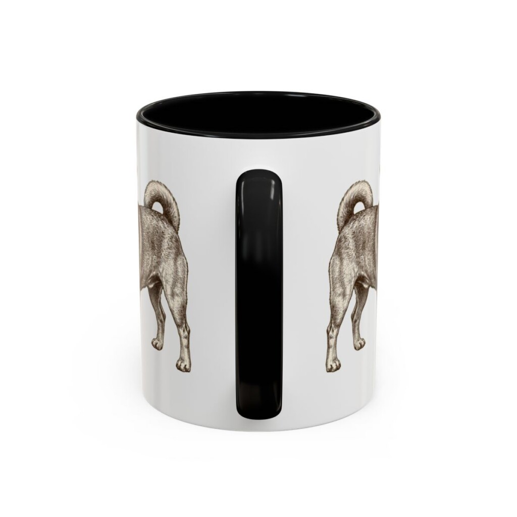 11oz Chug Latin Mug, Black, back view