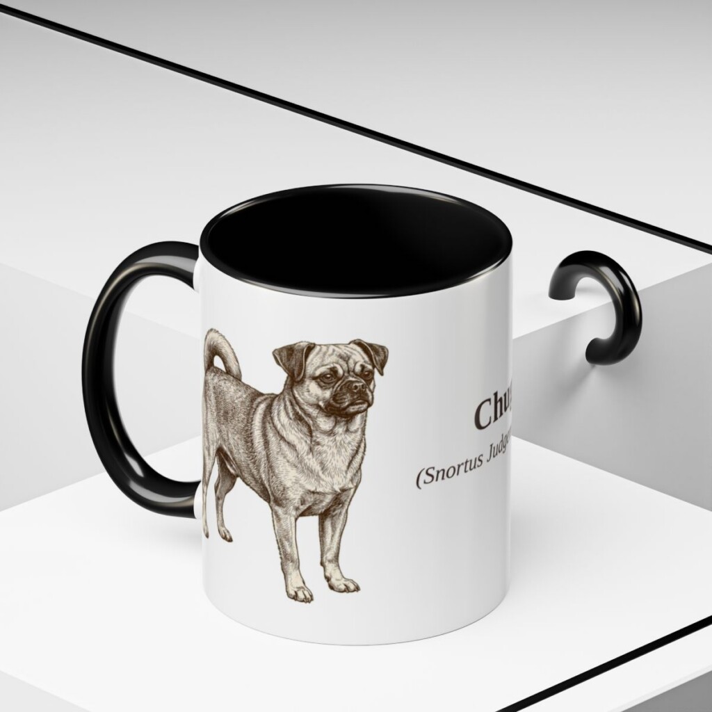 11oz Chug Latin Mug, Black, lifestyle photo