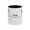 11oz Chug Latin Mug, Black, front view