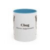 11oz Chug Latin Mug, Light Blue, front view