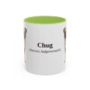 11oz Chug Latin Mug, Light Green, front view