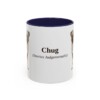 11oz Chug Latin Mug, Navy, front view