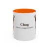 11oz Chug Latin Mug, Orange, front view