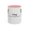 11oz Chug Latin Mug, Pink, front view