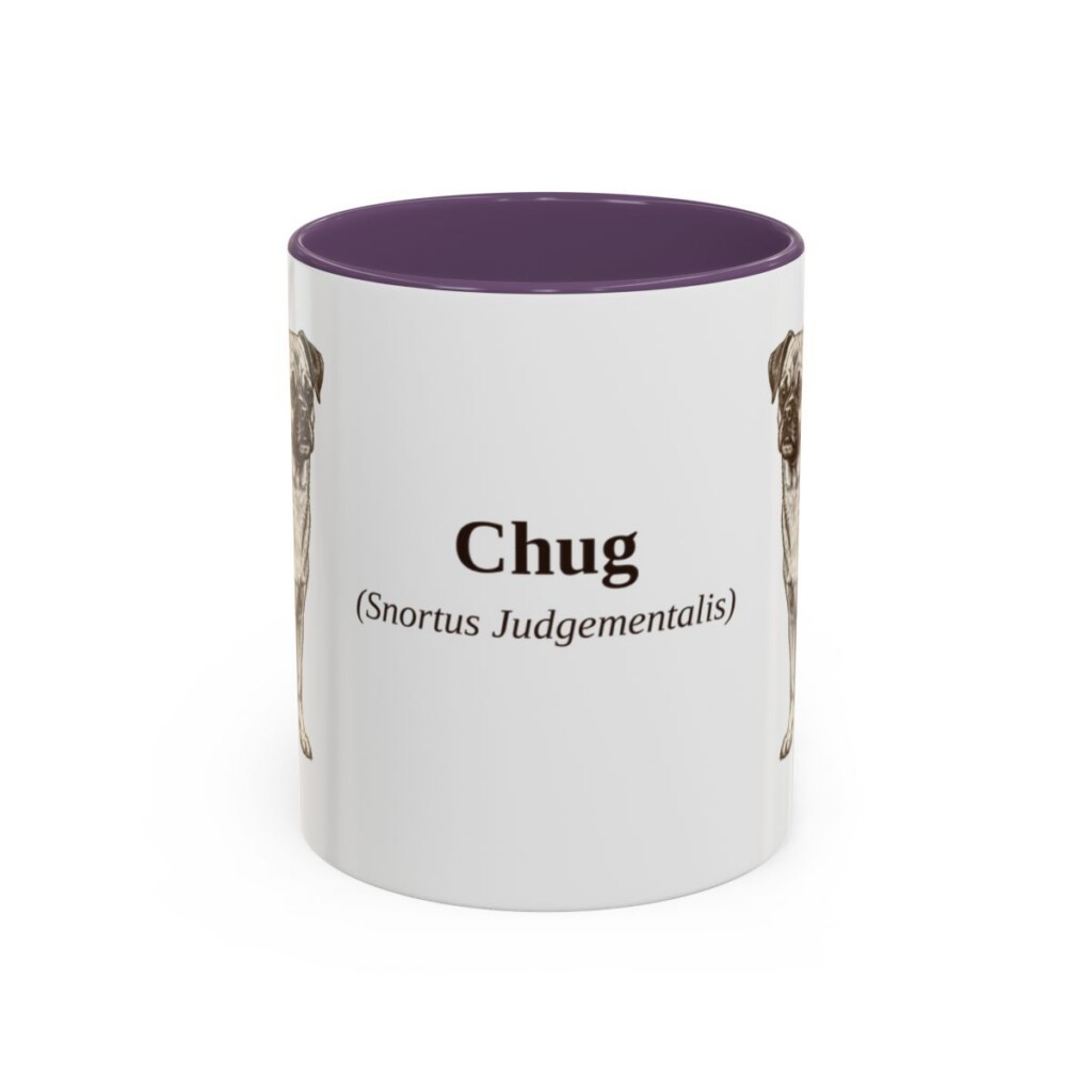 11oz Chug Latin Mug, Purple, front view