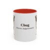 11oz Chug Latin Mug, Red, front view