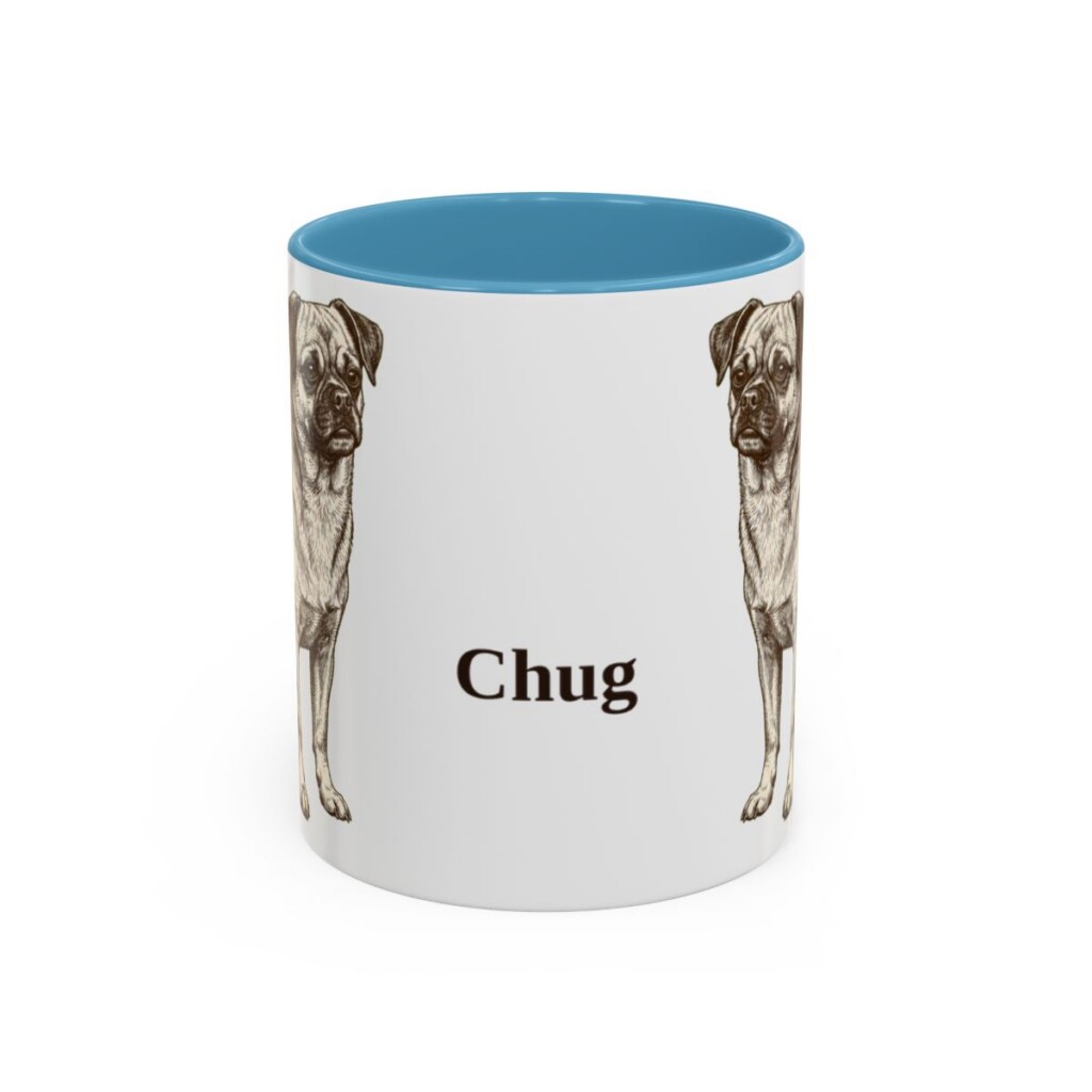 11oz Chug Mug, Light Blue, front view