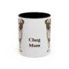 11oz Chug Dog Mom Mug, Black, front view