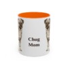 11oz Chug Dog Mom Mug, Orange, front view
