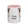 11oz Chug Dog Mom Mug, Pink, front view