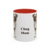 11oz Chug Dog Mom Mug, Red, front view