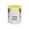 11oz Chug Dog Mom Mug, Yellow, front view