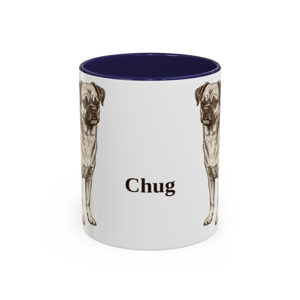 11oz Chug Mug, Navy, front view