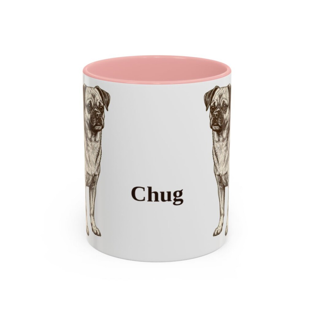 11oz Chug Mug, Pink, front view
