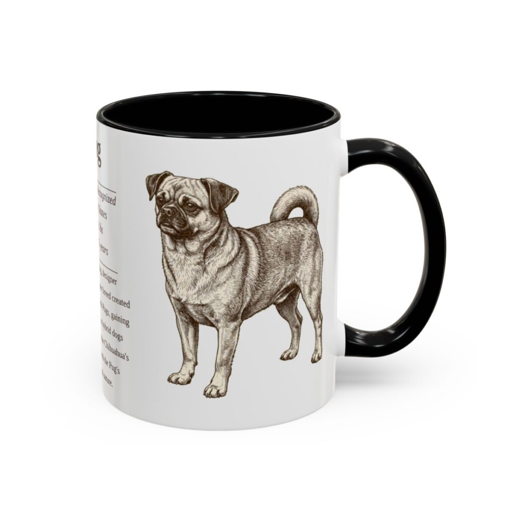 11oz Chug Mug, Black, right side view