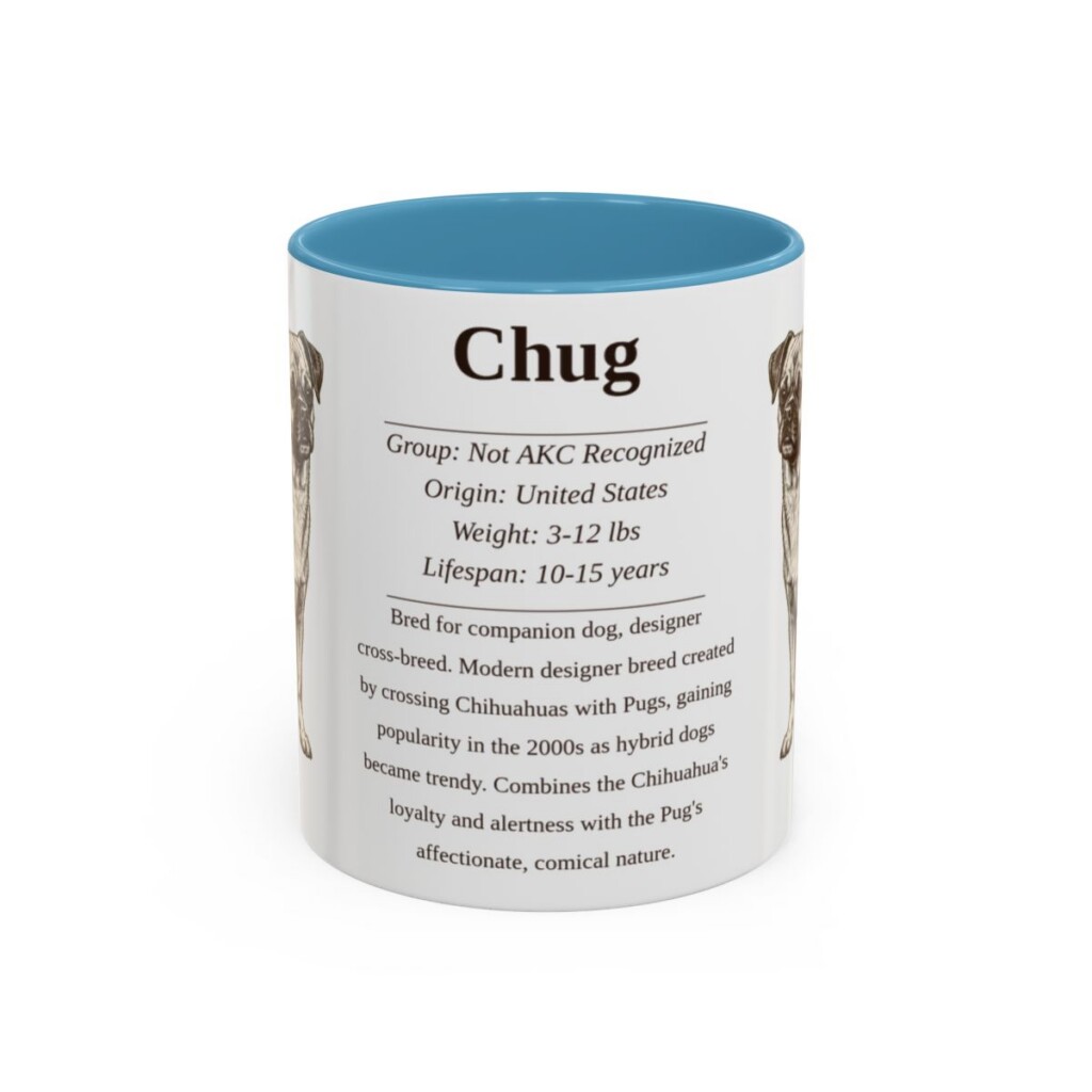 11oz Chug Mug, Light Blue, front view