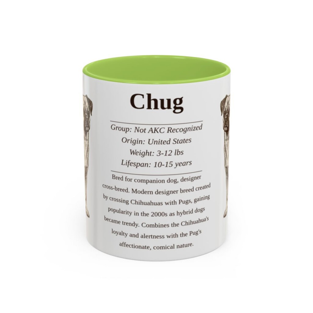 11oz Chug Mug, Light Green, front view