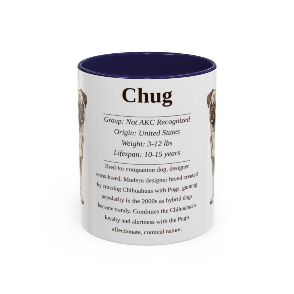 11oz Chug Mug, Navy, front view
