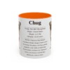 11oz Chug Mug, Orange, front view