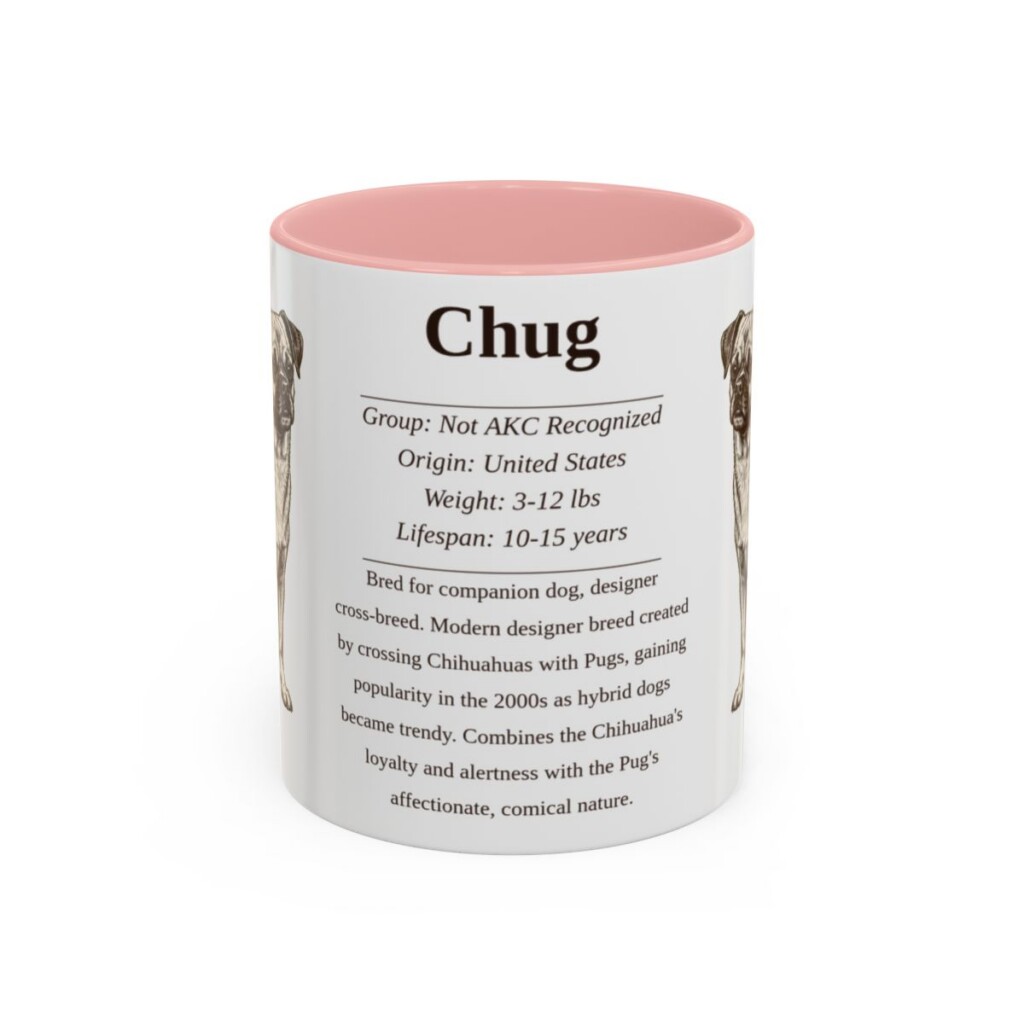 11oz Chug Mug, Pink, front view