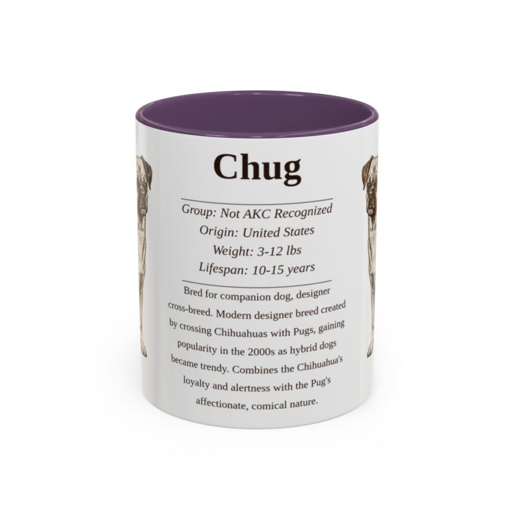 11oz Chug Mug, Purple, front view
