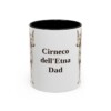 11oz Cirneco dell'Etna Dog Dad Mug, Black, front view