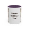 11oz Cirneco dell'Etna Dog Dad Mug, Purple, front view