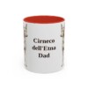 11oz Cirneco dell'Etna Dog Dad Mug, Red, front view