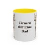 11oz Cirneco dell'Etna Dog Dad Mug, Yellow, front view