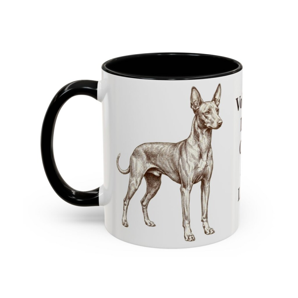 11oz-cirneco-delletna-mug-humor-black-left 11oz Funny Cirneco dell'Etna Mug, Black, left side view