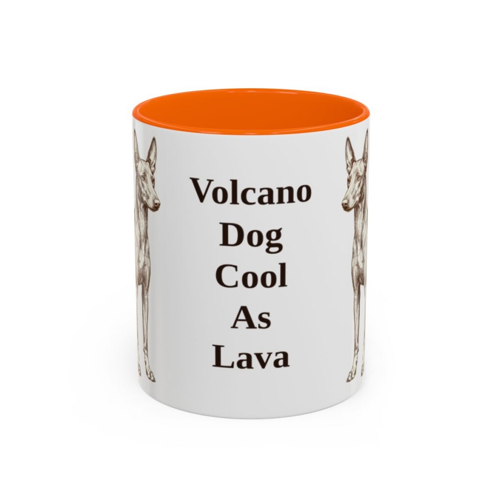 11oz-cirneco-delletna-mug-humor-orange 11oz Funny Cirneco dell'Etna Mug, Orange, front view