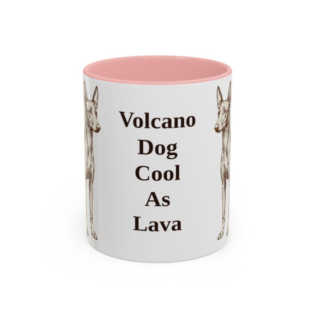 11oz-cirneco-delletna-mug-humor-pink 11oz Funny Cirneco dell'Etna Mug, Pink, front view