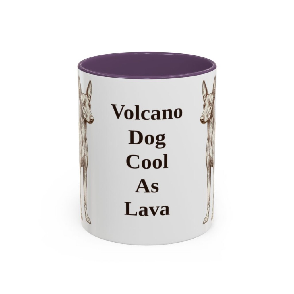 11oz-cirneco-delletna-mug-humor-purple 11oz Funny Cirneco dell'Etna Mug, Purple, front view