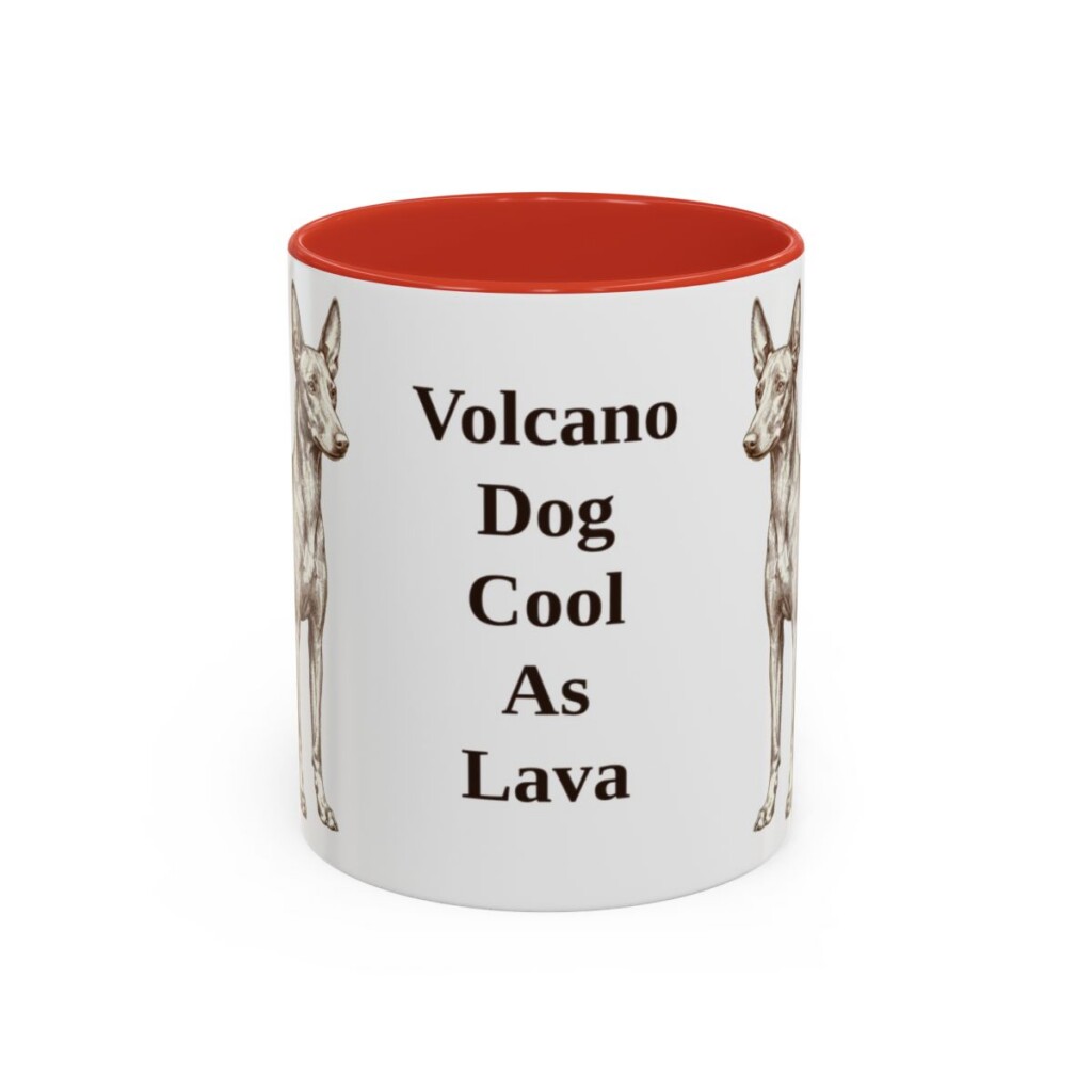 11oz-cirneco-delletna-mug-humor-red 11oz Funny Cirneco dell'Etna Mug, Red, front view