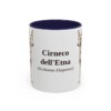 11oz Cirneco dell'Etna Latin Mug, Navy, front view