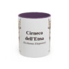 11oz Cirneco dell'Etna Latin Mug, Purple, front view