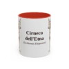 11oz Cirneco dell'Etna Latin Mug, Red, front view