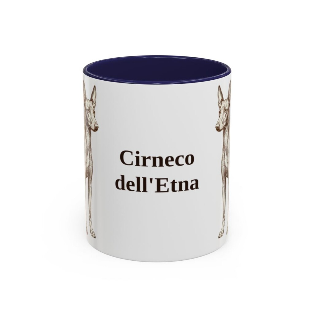 11oz-cirneco-delletna-mug-navy 11oz Cirneco dell'Etna Mug, Navy, front view