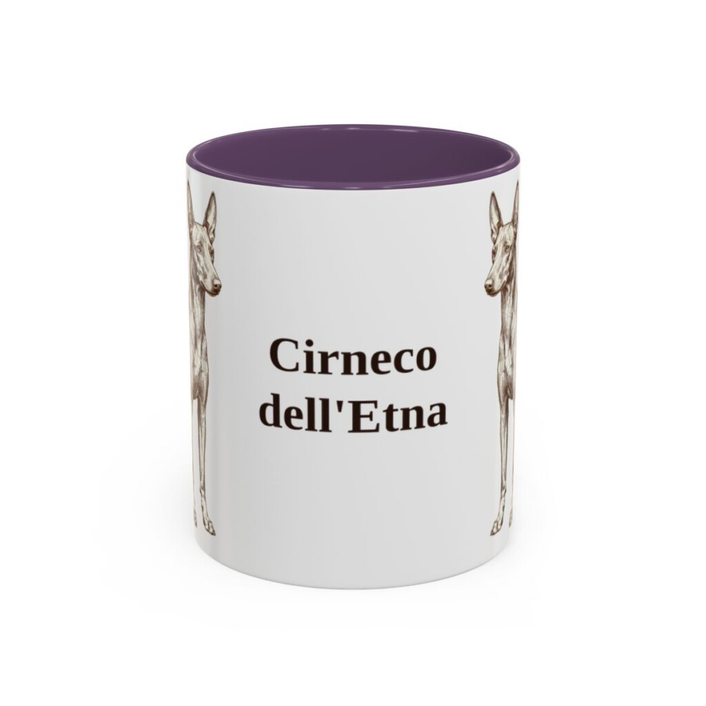 11oz-cirneco-delletna-mug-purple 11oz Cirneco dell'Etna Mug, Purple, front view