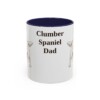 11oz Clumber Spaniel Dog Dad Mug, Navy, front view