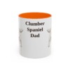 11oz Clumber Spaniel Dog Dad Mug, Orange, front view