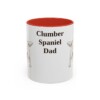 11oz Clumber Spaniel Dog Dad Mug, Red, front view