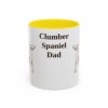 11oz Clumber Spaniel Dog Dad Mug, Yellow, front view