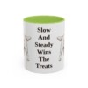 11oz-clumber-spaniel-mug-humor-light-green 11oz Funny Clumber Spaniel Mug, Light Green, front view